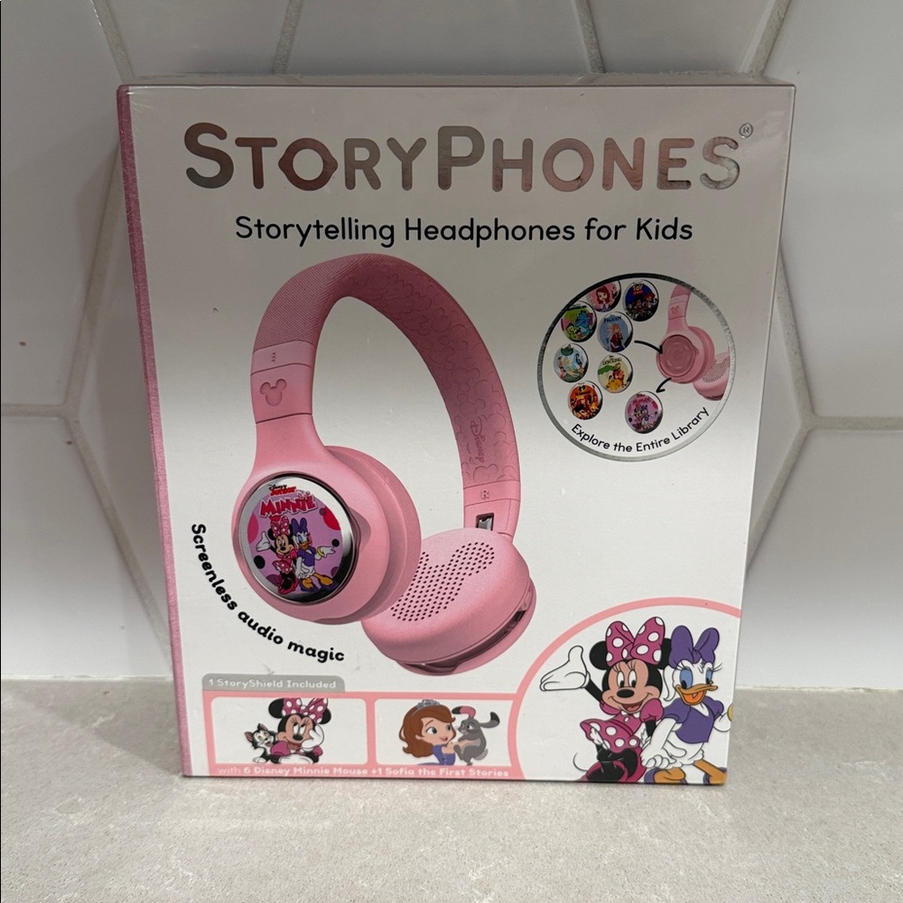 ONANOFF Disney StoryPhones Storytelling Kids Headphones, Rose Pink (Brand New)